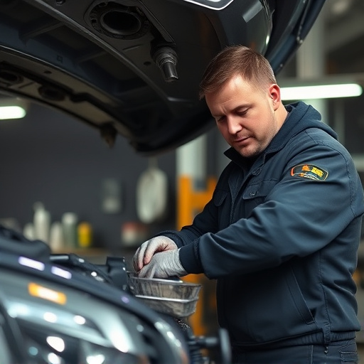 auto technician working