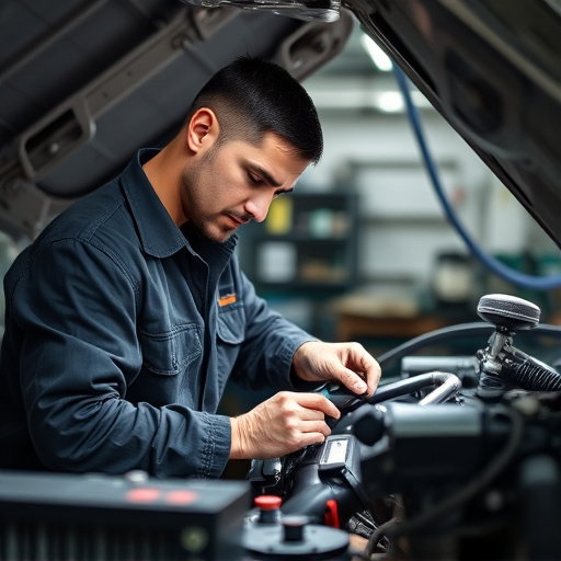 auto technician working