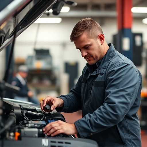 auto technician working