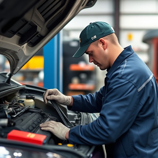 auto technician working