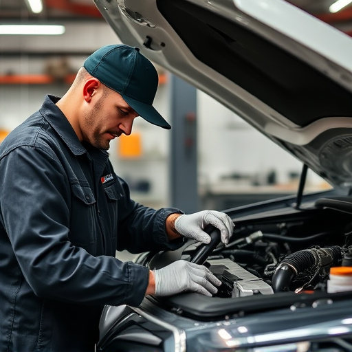 auto technician working