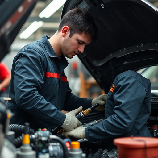 auto technician working