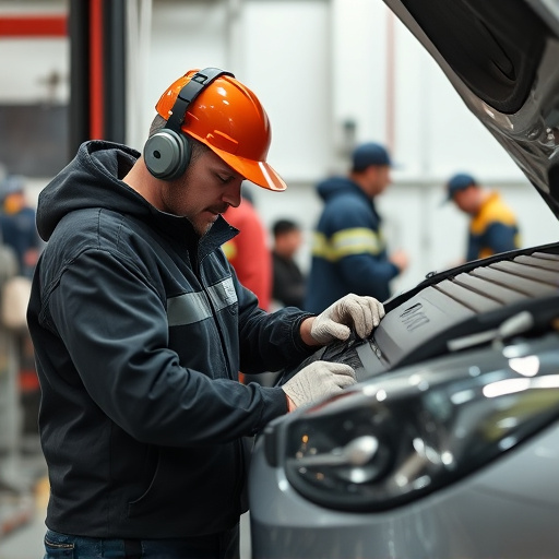 auto technician working