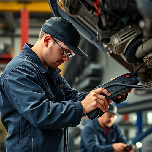 auto technician working