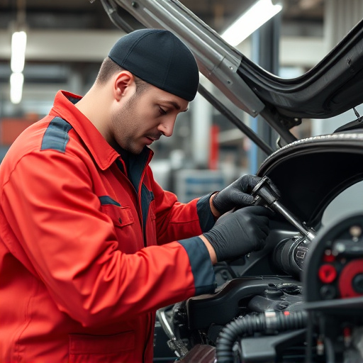 auto technician working