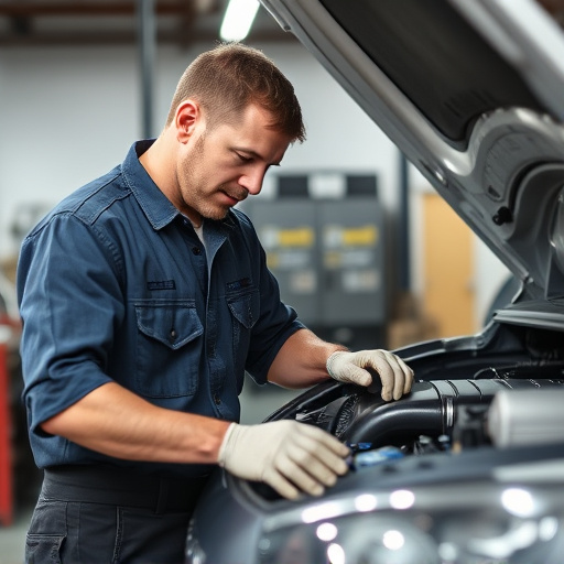 auto technician working