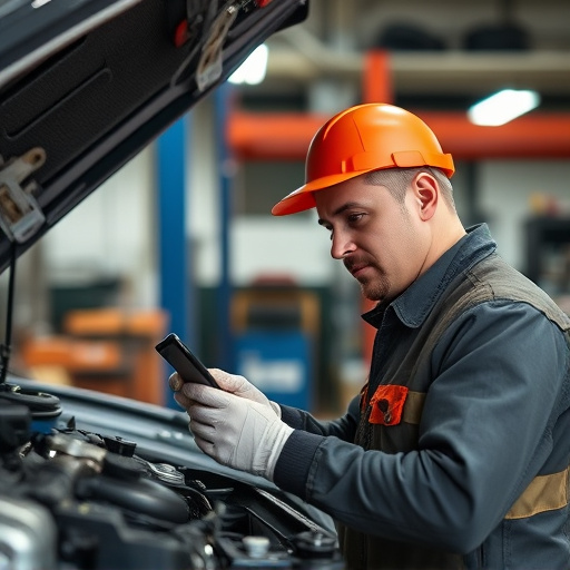 auto technician working
