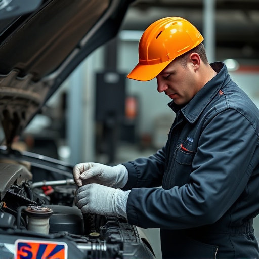 auto technician working
