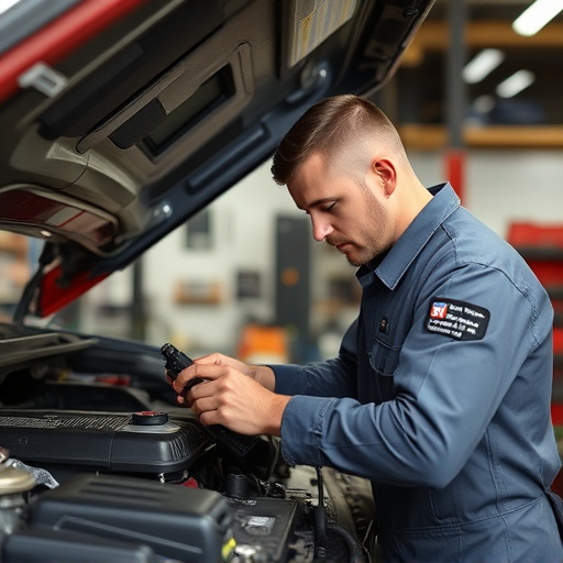 auto technician working