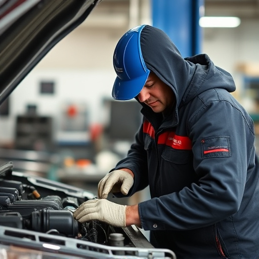 auto technician working