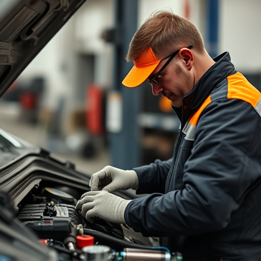 auto technician working