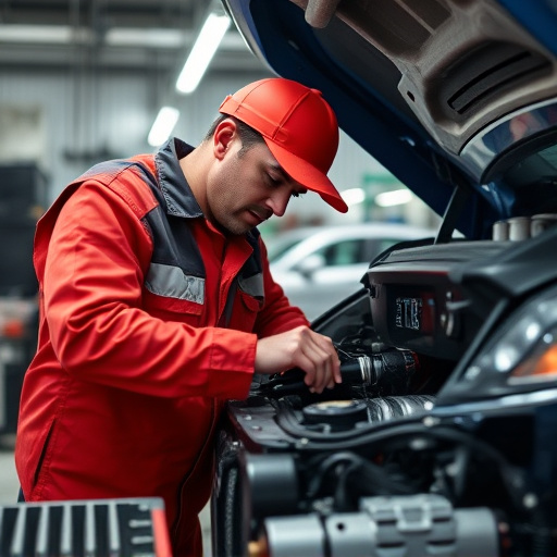auto technician working