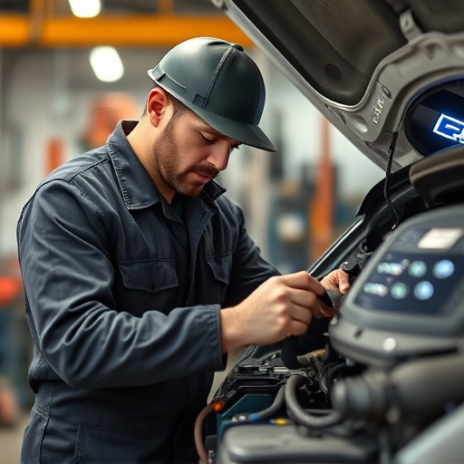 auto technician working