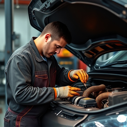 auto technician working