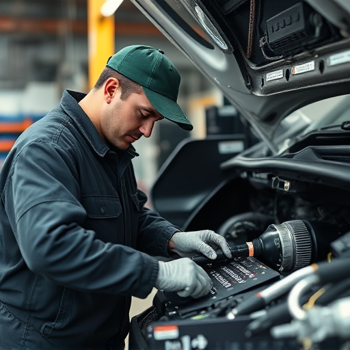 auto technician working