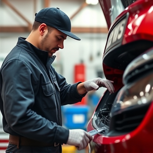 auto technician working