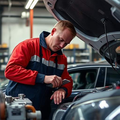 auto technician working