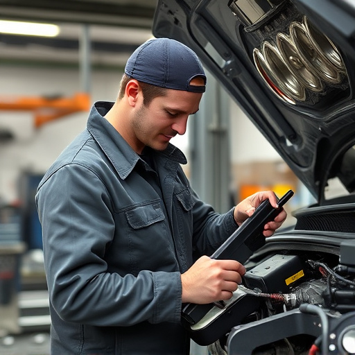 auto technician working