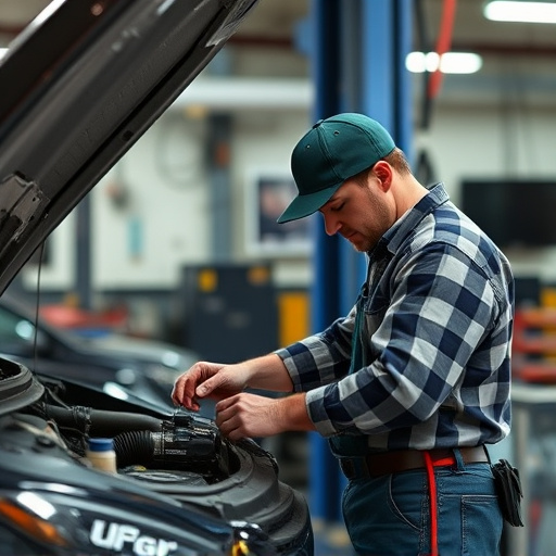 auto technician working