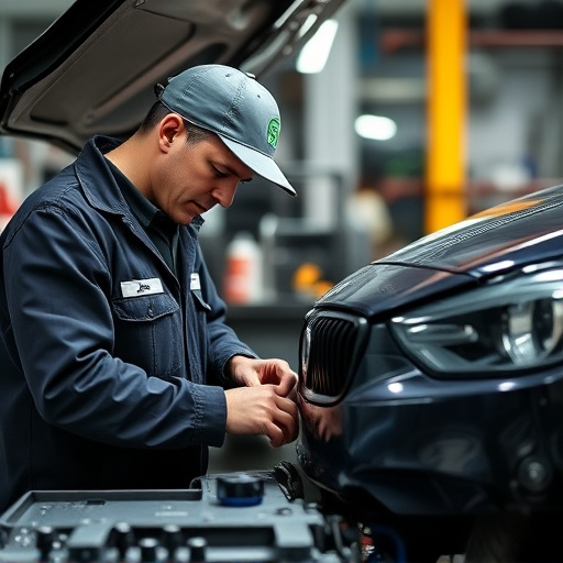 auto technician working