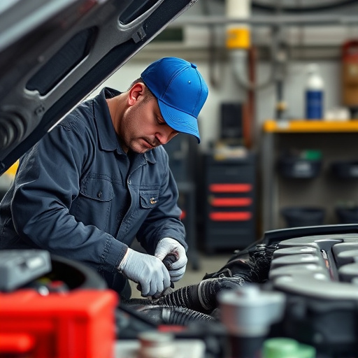 auto technician working