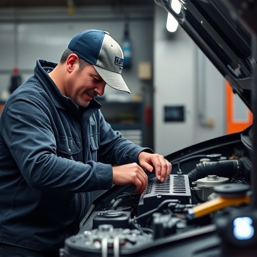 auto technician working
