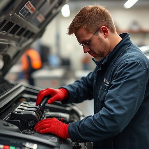 auto technician working