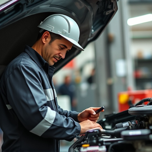 auto technician working