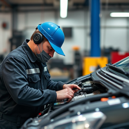 auto technician working