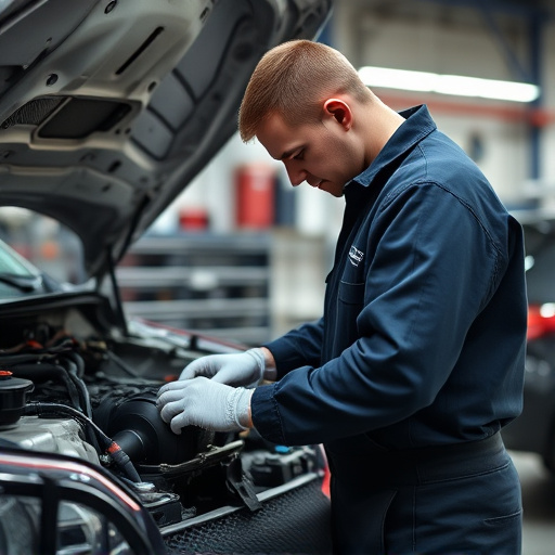auto technician working