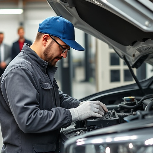 auto technician working