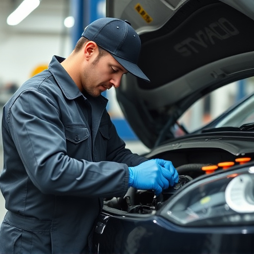auto technician working