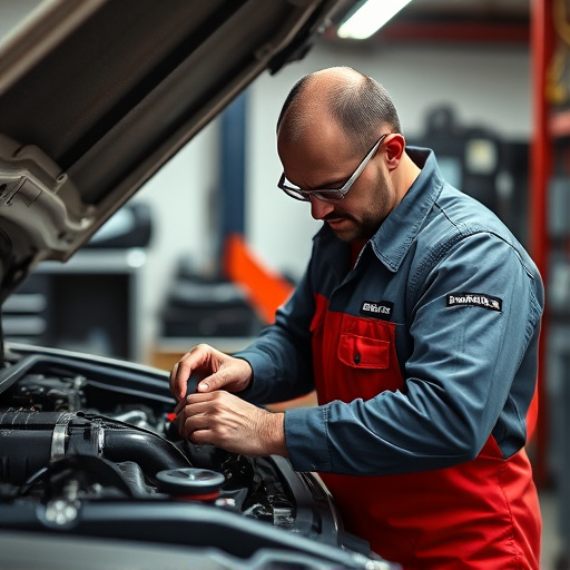 auto technician working