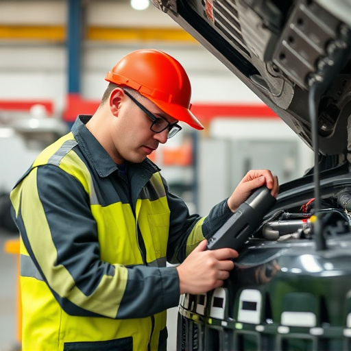 auto technician working