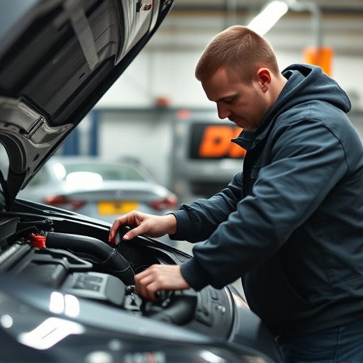 auto technician working
