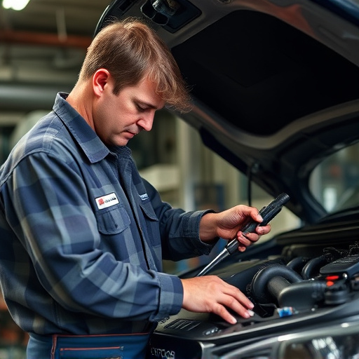 auto technician working
