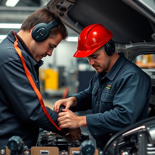 auto technician working