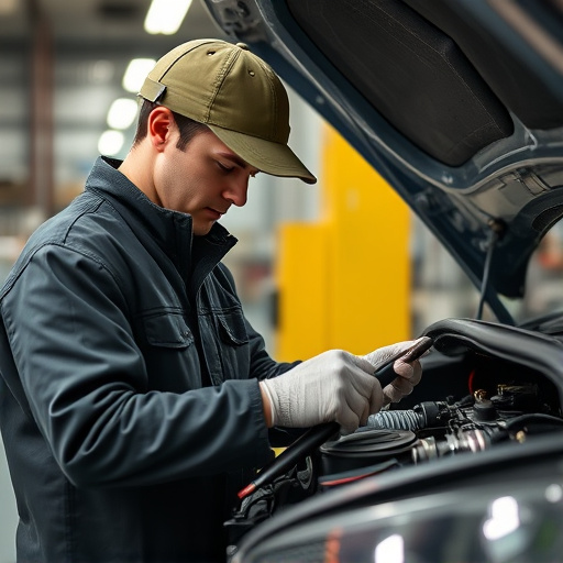 auto technician working