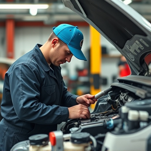 auto technician working