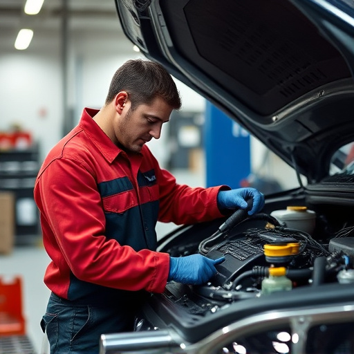 auto technician working