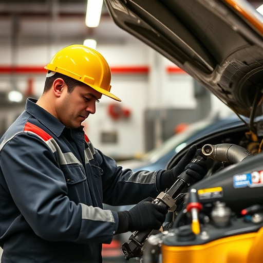 auto technician working