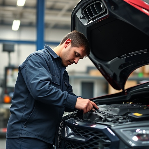 auto technician working