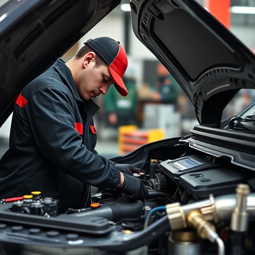 auto technician working