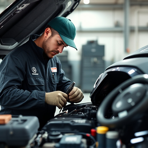 auto technician working