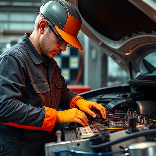auto technician working