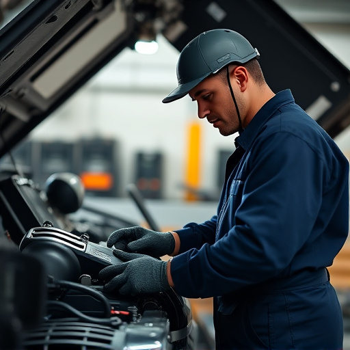 auto technician working