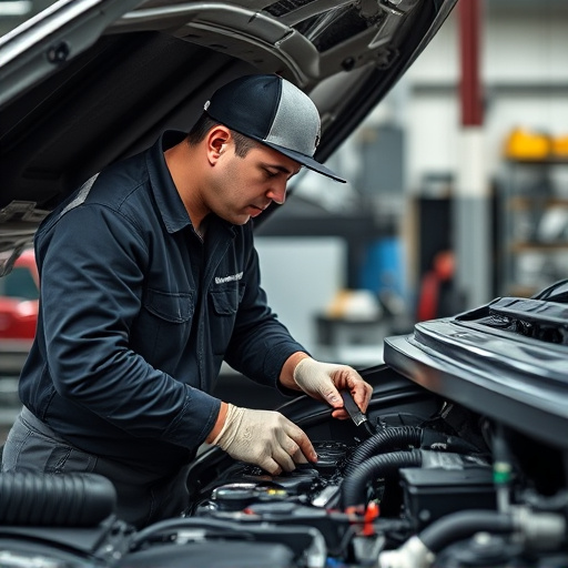 auto technician working