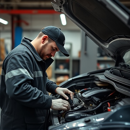 auto technician working