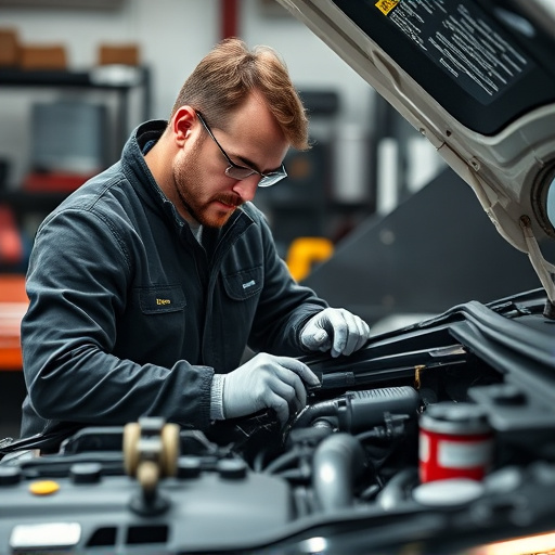 auto technician working