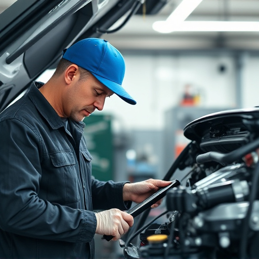 auto technician working